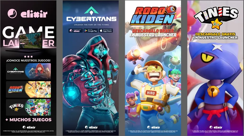 ELIXIR GAMES — Roll-up and Signage Design for Global Events