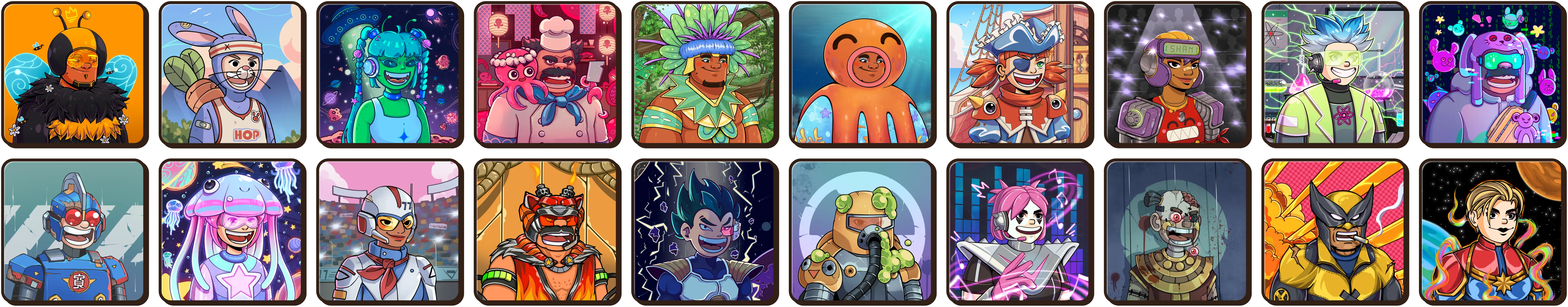RoboKiden Misfits — Avatar gallery